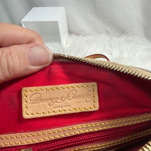 Dooney & Bourke White Pebble Leather Satchel Crossbody Bag - Picture 7 of 12